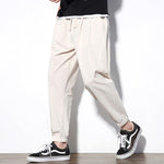 2020 Summer Men's Linen Trousers Hip Hop Jogging Ankle-Length Pants Solid color Breathable Fashion High quality Casual pants Men