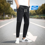 2020 Summer Men's Linen Trousers Hip Hop Jogging Ankle-Length Pants Solid color Breathable Fashion High quality Casual pants Men