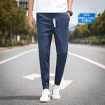 2020 Summer Men's Linen Trousers Hip Hop Jogging Ankle-Length Pants Solid color Breathable Fashion High quality Casual pants Men