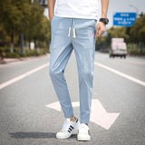 2020 Summer Men's Linen Trousers Hip Hop Jogging Ankle-Length Pants Solid color Breathable Fashion High quality Casual pants Men