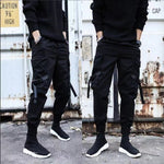 Men's Streetwear Pants Multi Pockets Cargo Harem Pants Hip Hop Casual Male Track Pants Joggers Trousers Fashion Harajuku Pants