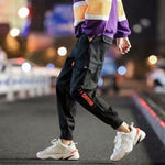 Men's Streetwear Pants Multi Pockets Cargo Harem Pants Hip Hop Casual Male Track Pants Joggers Trousers Fashion Harajuku Pants