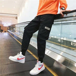 Men's Streetwear Pants Multi Pockets Cargo Harem Pants Hip Hop Casual Male Track Pants Joggers Trousers Fashion Harajuku Pants