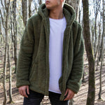 2020 Fleece Warm Sweater Men Hooded Cardigan Sherpa Fleece Teddy Coat Plus Size 3XL Tops Fluffy Sweaters