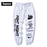 SUPZXU Fashion high-waist printed ankle-length pants yellow streetwear trousers joggers men women hip hop autumn pants pantalon