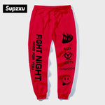 SUPZXU Fashion high-waist printed ankle-length pants yellow streetwear trousers joggers men women hip hop autumn pants pantalon