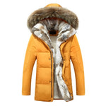 Men's and Women's  Leisure Down Jacket 2020 Winter Thick Hood  Detached Warm Waterproof Big Raccoon Fur Collar For -30 Degrees