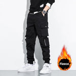 2020 New Fashion Winter Thick Fleece Warm Casual Pants Men Streetwear Multi-Pockets Cargo Jogger Pants